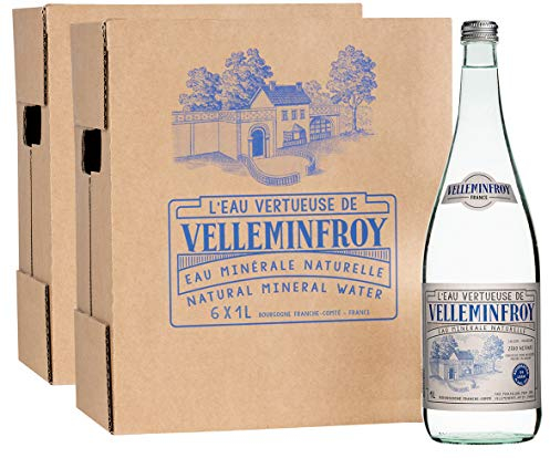 Velleminfroy Eau Minérale Naturelle Plate Bouteille En Verre Vintage 2 Cartons 6 x 1 L