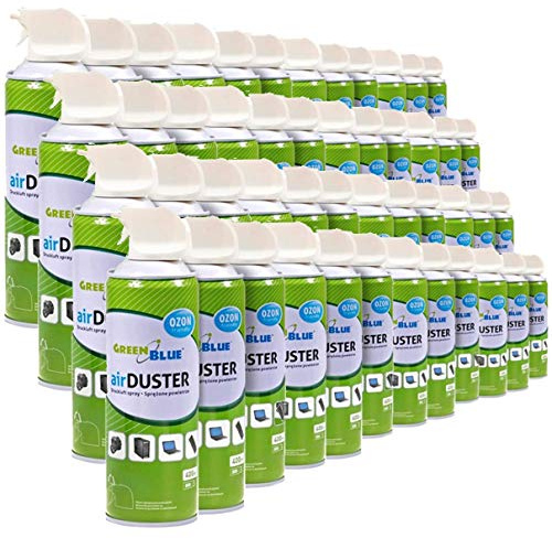 Green Blue Compressed Air Spray Set 400ml | Air Duster with Pistol Atomizer & Spray Tube | CFC-Free for contactless Cleaning of Electronics, Keyboards, Cameras, and Much More (48)
