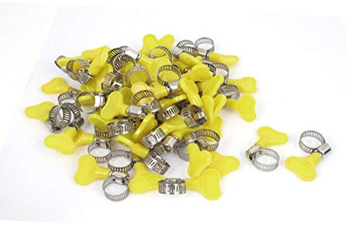 New Lon0167 Adjustable 9mm-16mm Featured Range Metal Tube Reliable Efficacy Clip Key Type Hose Clamp 100 Pcs(id:9f0 ee 5b 08f)