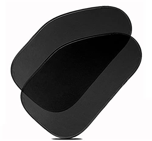 Zone Tech Side Window Cling On Sun Shades- 2-Pack Mesh Car Pop-Up Non Suction Cups Needed Sunshade