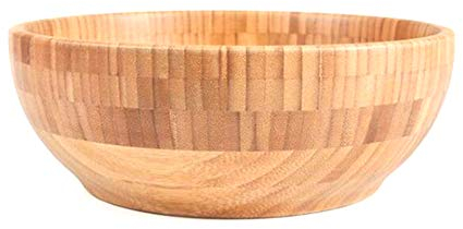 Chiloskit Saladier en bois naturel avec couverts en bambou Idéal pour salade, pâtes, saladier