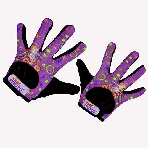 KIDDIMOTO Vollfingerhandschuhe für Kinder – für Kinderfahrrad, Laufrad, Roller und Skateboard (Handschuhe für Mädchen und Jungen) erhältlich in verschiedenen Größen und Designs