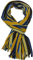 Herrenschal Wollschal Strickschal Winterschal Damenschal Streifen 190 x 26 cm, gelb braun