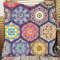 FANSU Tagesdecke Bettüberwurf Steppdecke Mikrofaser Doppelbett Einselbetten Tagesdecken Gesteppt Bettwäsche Sofaüberwurf Wohndecke Stepp Gesteppter Quilt (Hexagon,130x150cm)