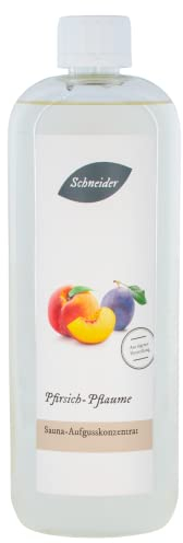 Saunabedarf Schneider Sauna Aufguss Konzentrat - Pfirsich, wohltuender Saunaaufguss & langanhaltendes Dufterlebnis mit naturreinen, ätherischen Öle, 1000ml