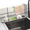 ACUYE Telescopic Sink Storage Rack, Expandable Sink Storage Basket for Kitchen Gadget Sponges Brushes (grey)