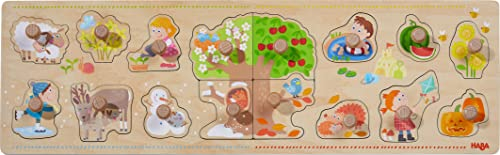 HABA 306290 - Greifpuzzle 4 Jahreszeiten, Greifpuzzle ab 2 Jahren