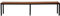 Schrank & Stuhl Sitzbank | Garderobenbank freistehend, 200 cm breit, Schwarz/Buche