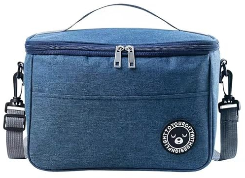 12.7L Large Family Picnic Cooler Bag Thermal Lunch Bag Cooling Bag for Work Beach Picnic Camping Keep Food Warm or Cold Insulated Cooling bag for Camping,BBQ,Family,Car and Outdoor Activities (blue)