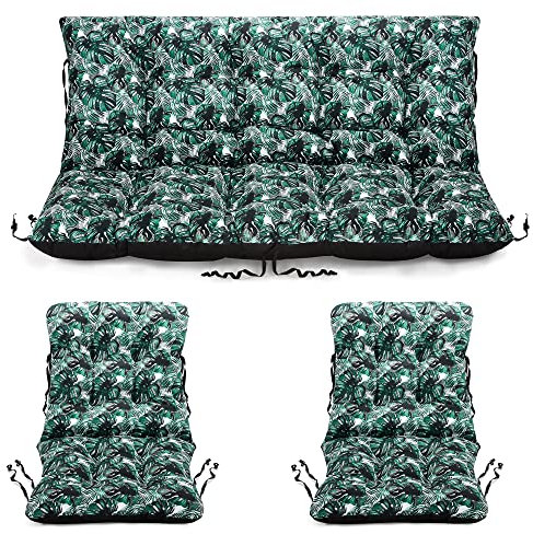 SuperKissen24. Sitzkissen Bankkissen Bankauflage - 180x50 cm und Rückenlehne 180x60 cm mit 2er 48x96 cm Stuhlkissen Set - Outdoor und Indoor