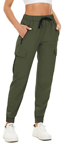 SMENG Pantalon Cargo Femme Fille Style Urbain Pantalon de Jogging décontracté à Jambe Droite Taille Haute Baggy Pantalon Pantalon de Jogging Sport Pantalon de Travail Femme Vert XX-Large