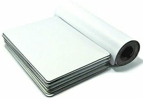 Lot de 25 tapis de souris rectangulaires vierges Blanc 219 x 179 x 5 mm