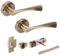 HANDLEZONE® Zena Privacy Lever On Round Rose Door Handles, with Bullet Privacy Latch, for Bathroom, Toilet, WC Doors, 1 Set - Antique Bronze