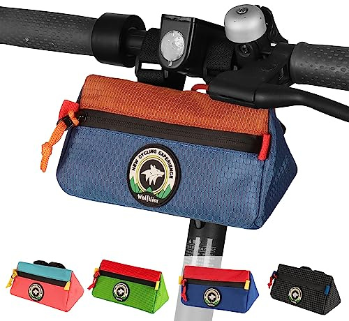 Vortika Fahrrad-Lenkertasche, Fahrradkorb vorne, wasserdichte Fahrradtasche, kleine Fahrradlenkertasche für Jungen, Mädchen, Kinder, Herren, Damen (lila + braun)