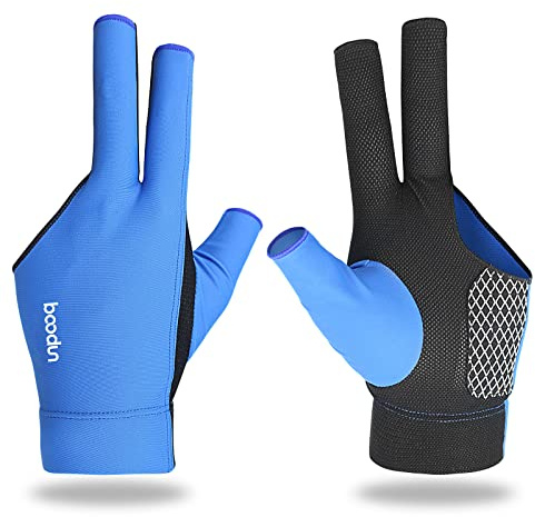 YFY Billiard Glove 3 Fingers Pool Glove Left Hand Durable Double Stitched Snooker Cue Sports Glove Popular Sizes for Men and Women