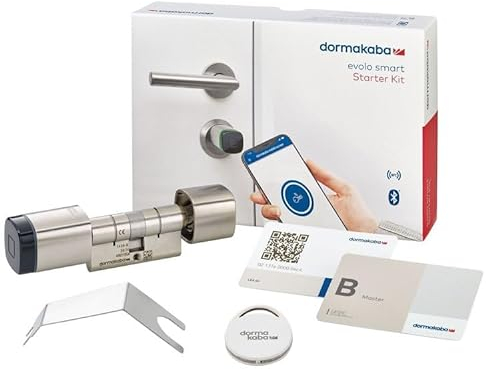 dormakaba evolo smart 1435 elektronischer Schließzylinder Starter Set Farbe: schwarz Außen: 30mm | Innen: 35K mm (schwarz)
