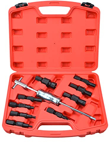 Kit di utensili per martello per cuscinetti ciechi interni da 10 pezzi Kit martello scorrevole Pilota Strumenti interni Estrattore per cuscinetti interni Kit di strumenti