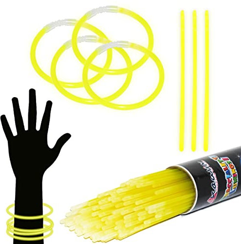 200 Leuchtende Armbänder (Gelb)