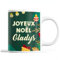 Planetee Tasse Noël Gladys | Mug prénom femme Idée Cadeau de Noël original Vert