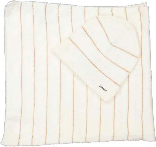Rino & Pelle Damen Schal und Mütze Winter (2 -Tlg. Set), offwhite