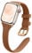 WoPail Leder Armband Damen für Apple Watch 42mm 44mm 45mm 46mm 49mm für Apple Watch Series 10/9/8/7/6/5/4/3/2/1/Ultra 2/Ultra Ersatzarmband Schlank Leicht Armbänder für iWatch Series 10 46mm Braun