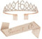 Sweet 16 Schärpe und Strass Tiara Set für Mädchen, rosa Geburtstag Strass Krone 16 & dekorative Satin-Schärpe, süße Geschenke zum 16. Geburtstag für Mädchen Happy 16th Birthday Party Favor Supplies