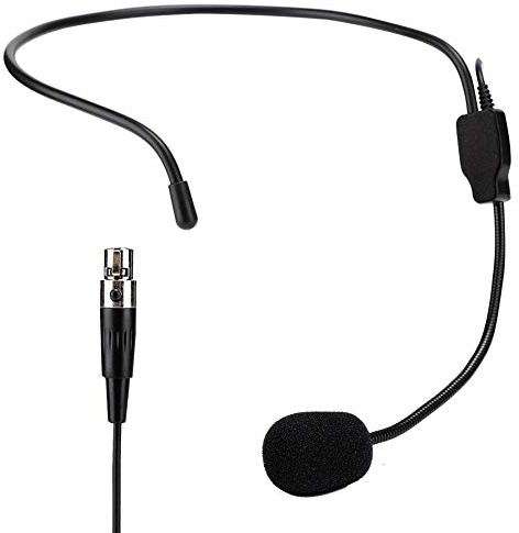 Mini Enchufe TA3F XLR de 3 Pines, Micrófono Inalámbrico Profesional para Uso en la Cabeza, para Transmisor de Petaca Inalámbrico AKG Samson