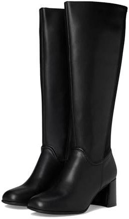 Clarks Keirsta Cove Stivali alti al ginocchio da donna, Pelle nera, 40 EU