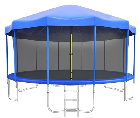 AISHULEI Trampolin Zelt Überdachung Schatten Abdeckung für 6ft 8ft 10ft 12ft 14ft 16ft Trampoline Abdeckungen mit Rahmen, Outdoor Sonnenschutz & Wetterschutz Zubehör(12ft)