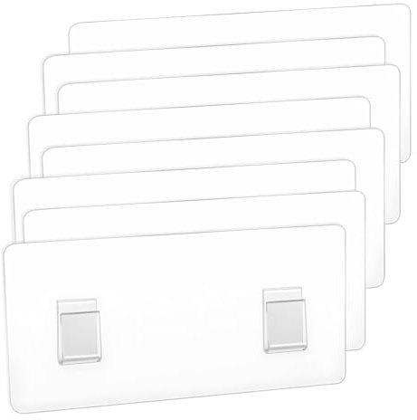 CENCERY Doppelte Duschablage-Klebehaken als Ersatz, 8 Stück, Transparenter Kleber für Eck-Duschablage, Küche und Badezimmer (Doppelhaken)