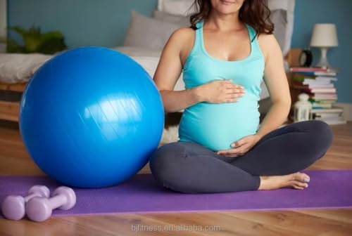 SJMR Swiss Gym Fitness Ball 65cm for Yoga, Pilates & Pregnancy – Anti-Burst Stability Ball with Quick Pump for Fitness, Core Training & Balance (Blue)