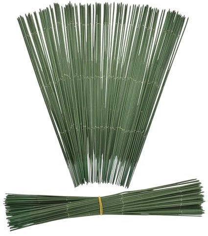100 Alambre de Tallo Floral Wire Verde Floristas Alambres de Calibre Oscuro Para Flores 18cm,Alambre Floral Manualidades,Arreglos Florales De Floristería