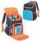 LoDrid Backpack Compatible with Tonie, Portable Bag for Audio Player Starter Set, Carrying Case with 3 Clear Pockets for Figures Display and Multiple Pockets for Charger Headphone, Blue, Bag Only
