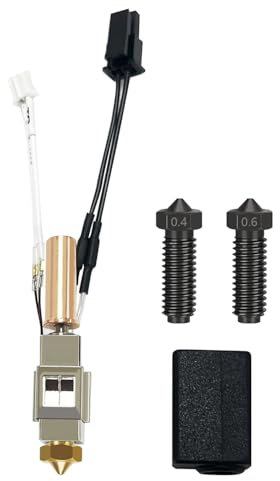 HzdaDeve Upgrade Keramik Hotend für Kobra 2 Series Hot End Druckkopf Vorinstallierte Extruder Kit mit Extra 0,4MM gehärteten Düsen für Anycubic Kobra 2/Kobra 2 Neo/Kobra 2 Pro/Kobra 2 Plus/Kobra 2 Max