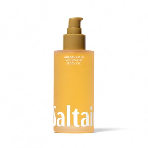 Saltair Body Oil | Golden Hour After Shower Dry Oil Moisturizer | 4 fl oz | Fast-absorbing botanical texture for post-bath hydration and a comfortable non-heavy finish