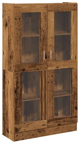 vidaXL Highboard Altholz-Optik 82,5x30,5x150 cm Holzwerkstoff, Sideboard, Beistellschrank, Aufbewahrungsschrank, Schrank, Lagerschrank, Hochschrank
