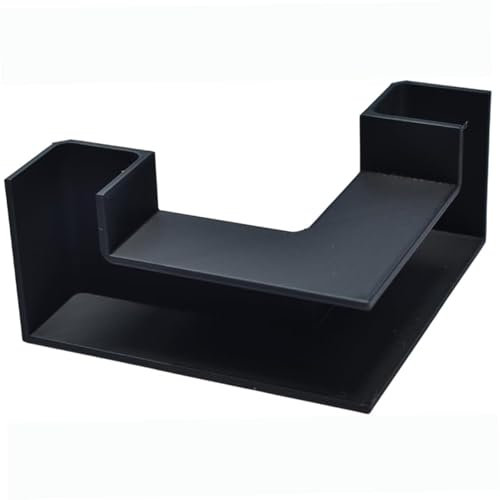 Pineeseatile Aquarium Tunnel L-shaped Shrimp & Fish Hideout for Aquarium Unique Underground Corner Aquarium Cave for Aquarium, Fish Tank Hideout or Decor, Black,Fish Tunnel for Aquarium