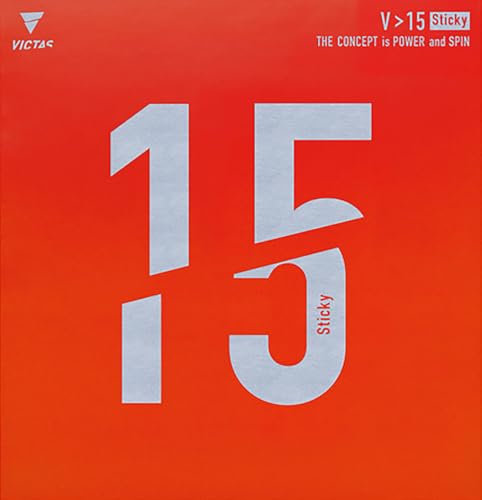 Victas MAX 200120 Tischtennisgummi, Feinklebung, hohe Energiespannung, V>15, klebrig, schwarz