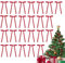 Pneterg 24 piezas de lazo de Navidad de terciopelo, vintage lazos de cinta de terciopelo, lazo rojo árbol de Navidad, para árbol de Navidad, boda, exterior, interior, puerta, guirnalda, regalos (rojo)