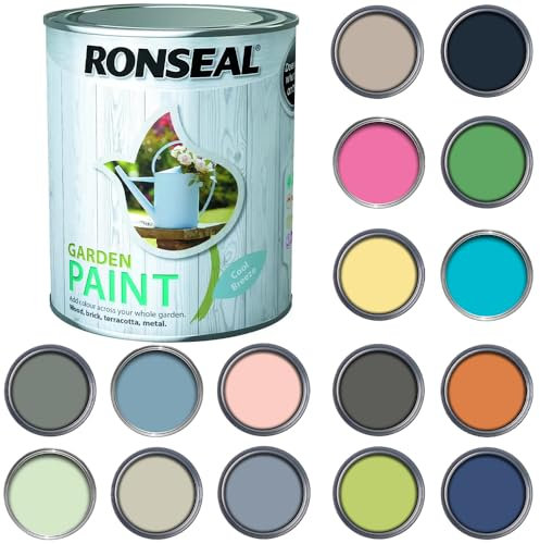 Q&H Garden Paint 750ml - Exterior Wood Paint - Waterproof & Weatherproof Outdoor Furniture Paint Tin - Long Lasting Fence Paints Matt Finish - Sheds, Benches, Woods, Stones Paint (Cool Breeze)