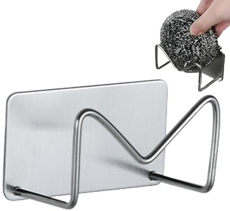Kitchen Sponge Holder, Adhesive Sponge Holder, Dishwasher Holder, Sponge Change Your Rinse Room | Kitchen Shelf with Strong Glue for Sponge, Scrubber, Dish Cloth