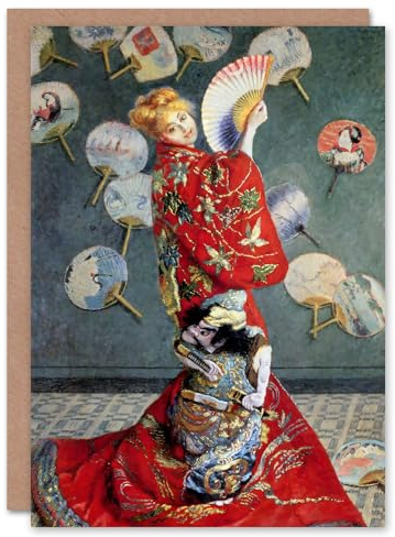 Artery8 Claude Monet Art Card Camille In Japanese Costume