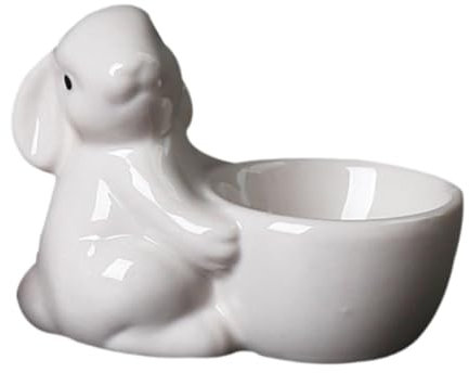 Jiuvaso Vassoio per uova da cucina con tazza di uova, Bianco