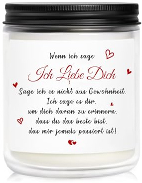 Ich Liebe Dich Geschenke für Männer, Kerzen Geschenkbox für Ihn - Duftkerze mit Ich Liebe Dich Spruch, Geschenk für Partner, Geschenk für Ehemann, Valentinstag Ich Lie-be Dich Geschenke