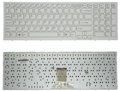 LFGOZSD Uns/Englisch Laptop Tastatur Für Sony für VAIO für VPC-EB1 EB1S2C PCG-71211T 71212T VPCEB100C EB18EC EB1S1 EB27EC EB37 EB35 EB25EC(US New White)