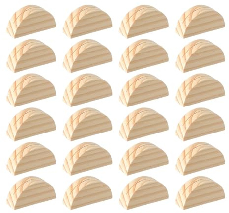Milageto Lot de 24 Porte-Noms en Bois élégants pour Tables de Mariage, banquets et fêtes, Beige