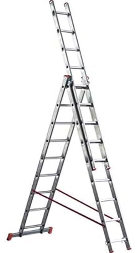 1 PZ SCALA PARALLELA 3 RAMPE ORANGE 3 MARCHETTI ALLUMINIO EN 131 H.CM 325/715 PIOLI 3X12