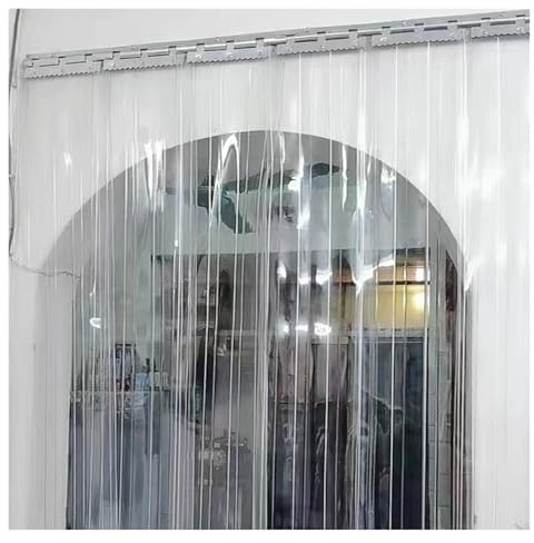 Pvc Streifen Industrieller Elastischer Vorhang Klar Lamellenvorhang Balkon, Abstellraum(75.6W x 86.6L/192x220cm)