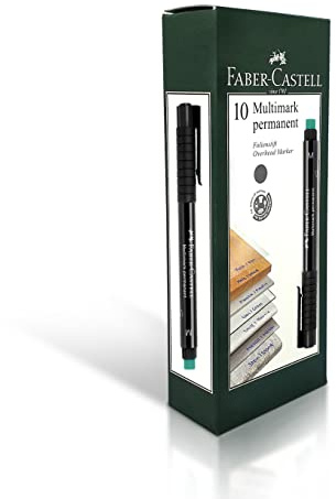 Faber-Castell - 152599 - Marcatore Multimark permanente nero tratto 1 0 mm ideale per tutte le super
