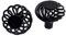 Lorigun Alloy Knob, Birdcage Round Cabinet Knob, 10er Pack, Dunkelschwarz